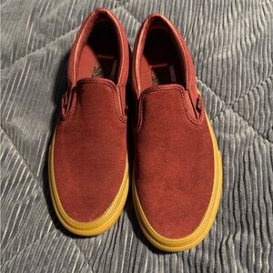 Vans Men's Red Slip-On Shoes